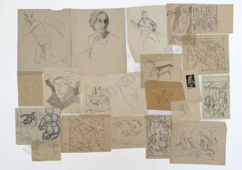 John Weeks (1888 - 1965) - 20 Assorted Sketchbook Studies Image 1++
