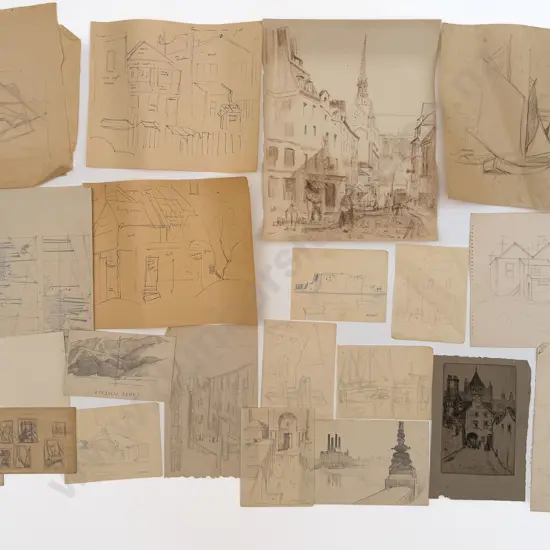 John Weeks (1888 - 1965) - 17 Assorted Sketchbook Studies