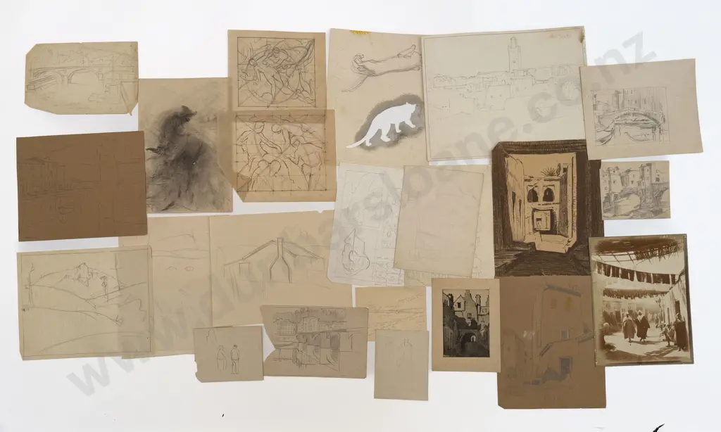 John Weeks (1888 - 1965) - 50 Assorted Sketchbook Studies & Notes Image 1++
