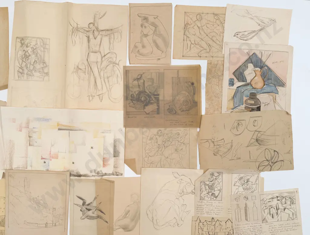 John Weeks (1888 - 1965) - 50 Assorted Sketchbook Studies & Notes Image 1++