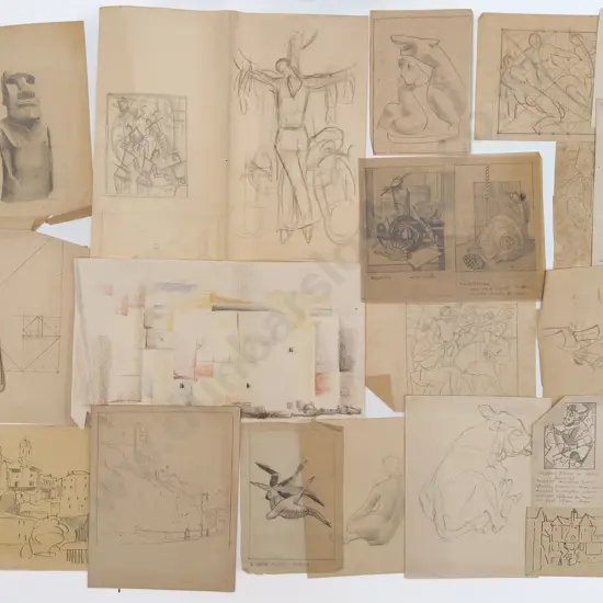 John Weeks (1888 - 1965) - 50 Assorted Sketchbook Studies & Notes