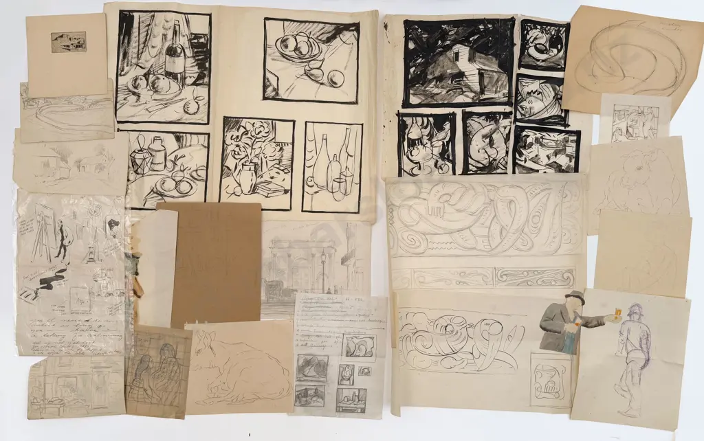 John Weeks (1888 - 1965) - 33 Assorted Sketchbook Studies Image 1++