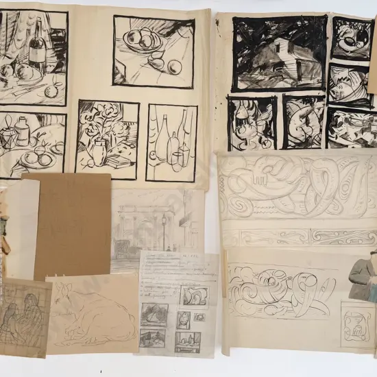 John Weeks (1888 - 1965) - 33 Assorted Sketchbook Studies