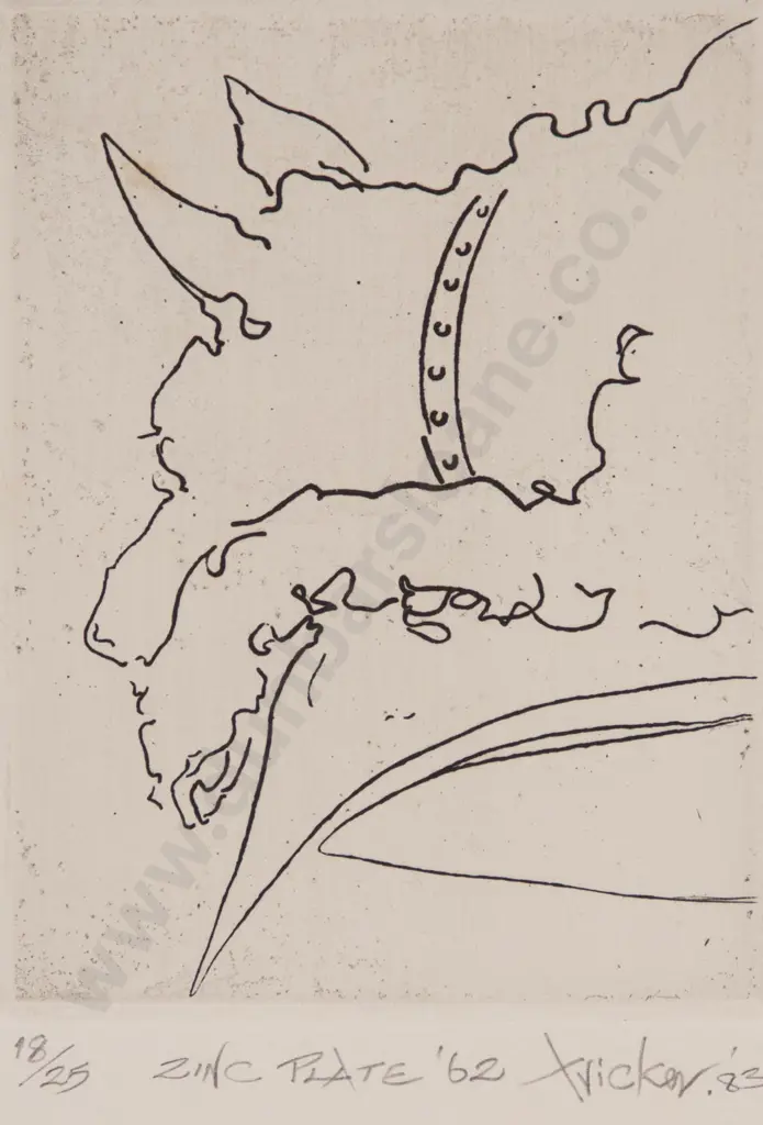 Gary Tricker (1938 - 2021) - Zinc Plate '62 (unframed) Image 1++