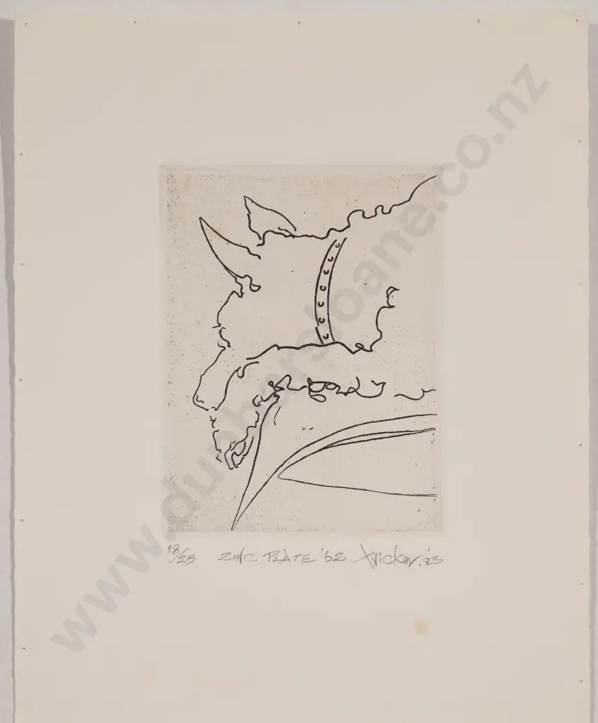 Gary Tricker (1938 - 2021) - Zinc Plate '62 (unframed) Image 1++
