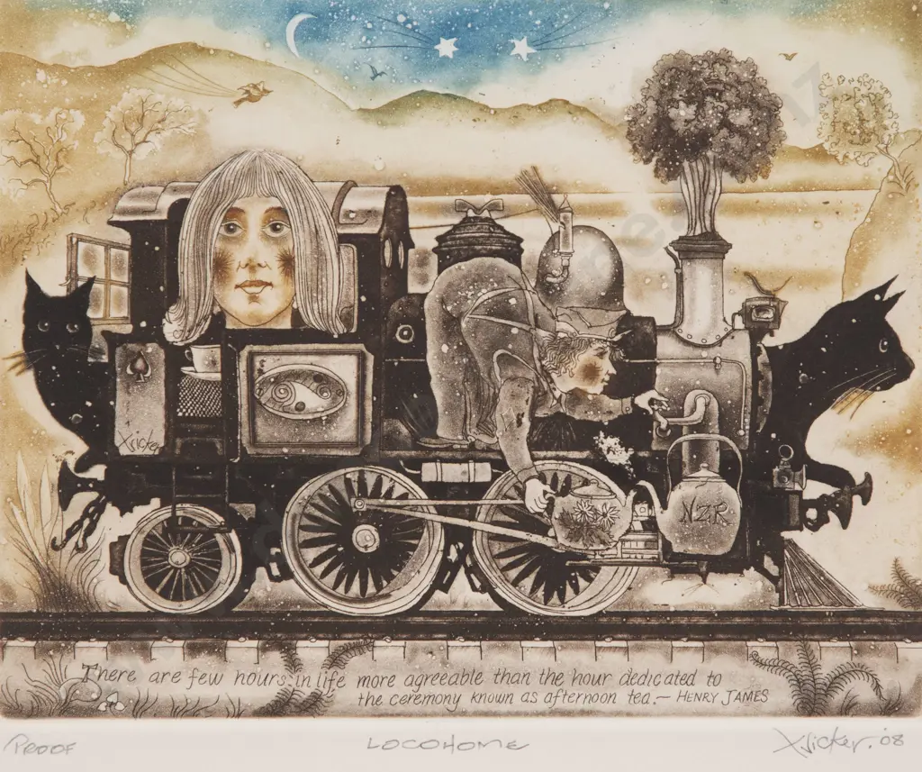 Gary Tricker (1938 - 2021) - Locohome (unframed) Image 1++