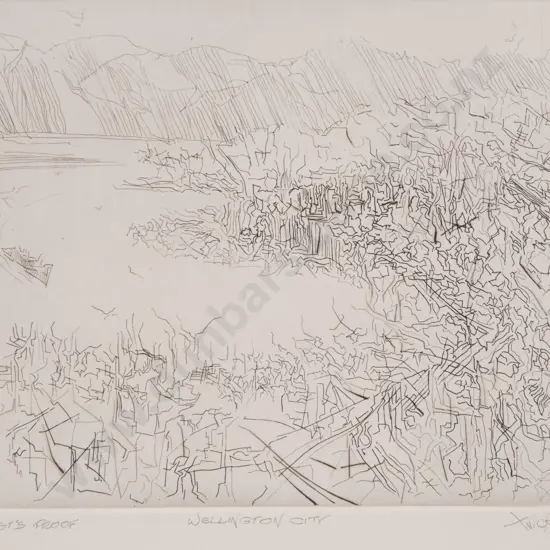 Gary Tricker (1938 - 2021) - Wellington City (unframed)