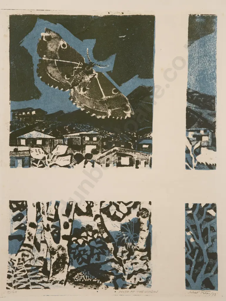 Juliet Peter (1915 - 2009) - Moth At The Window (unframed) Image 1++