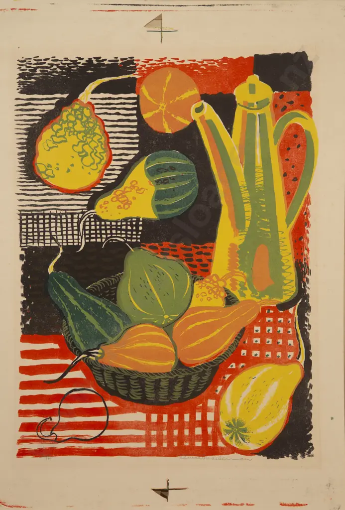 Stewart MacLennan (1903 - 1973) - Still Life With Gourds & Coffee Pot Image 1++