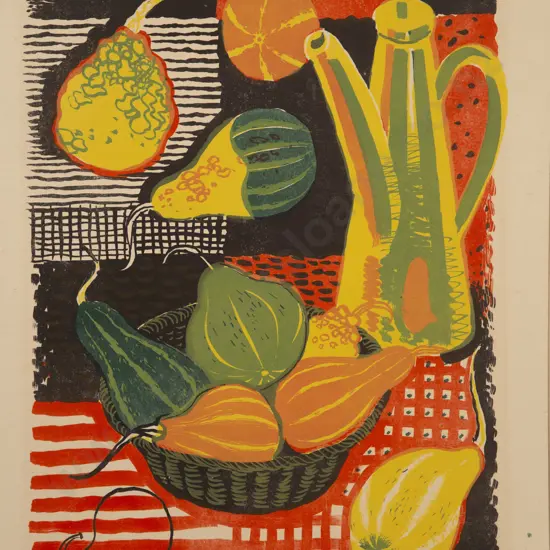 Stewart MacLennan (1903 - 1973) - Still Life With Gourds & Coffee Pot