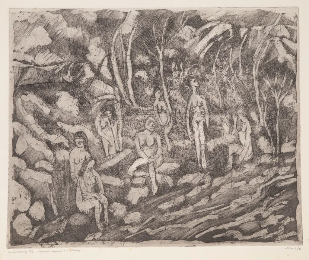 Janet Paul (1919 - 2004) - The Listeners (unframed) Image 1++