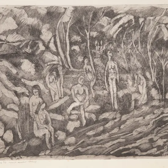 Janet Paul (1919 - 2004) - The Listeners (unframed)