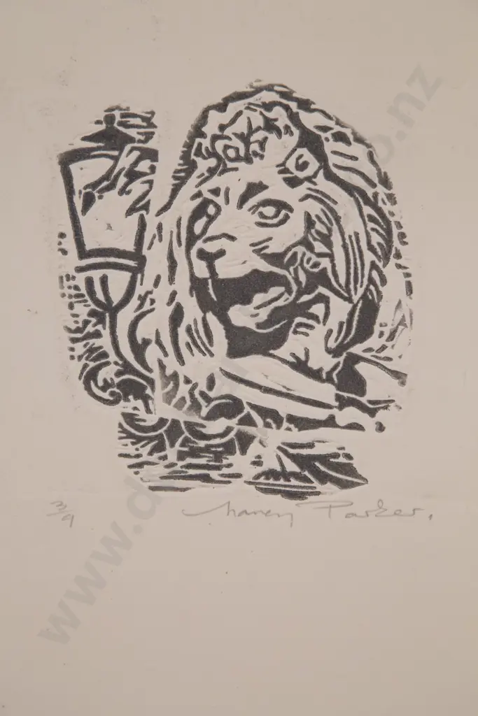 Nancy Parker (1913 - 2008) - A Lion From Venice (unframed) Image 1++
