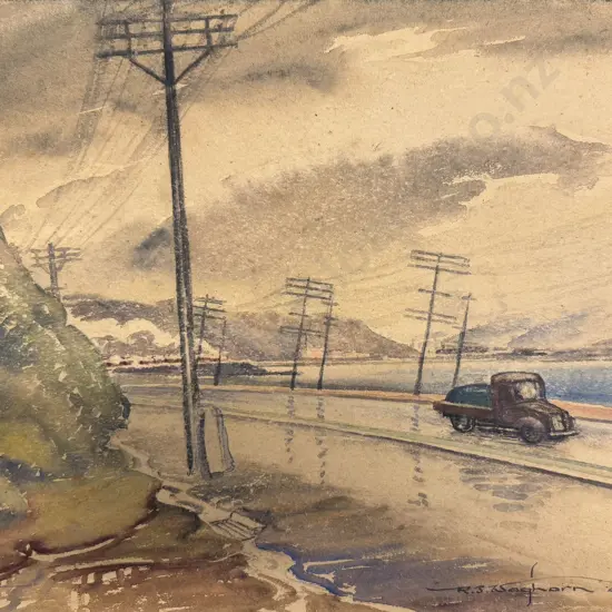 Reginald Waghorn (1898 - 1987) - Waterfront (unframed)
