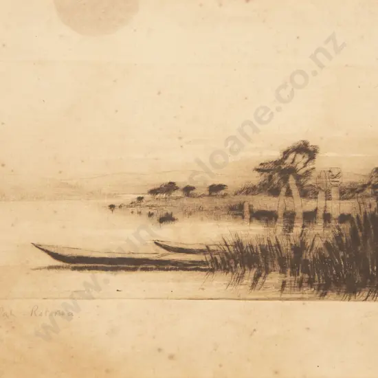 Trevor Lloyd (1863 - 1937) - The Sunken Pah Rotorua