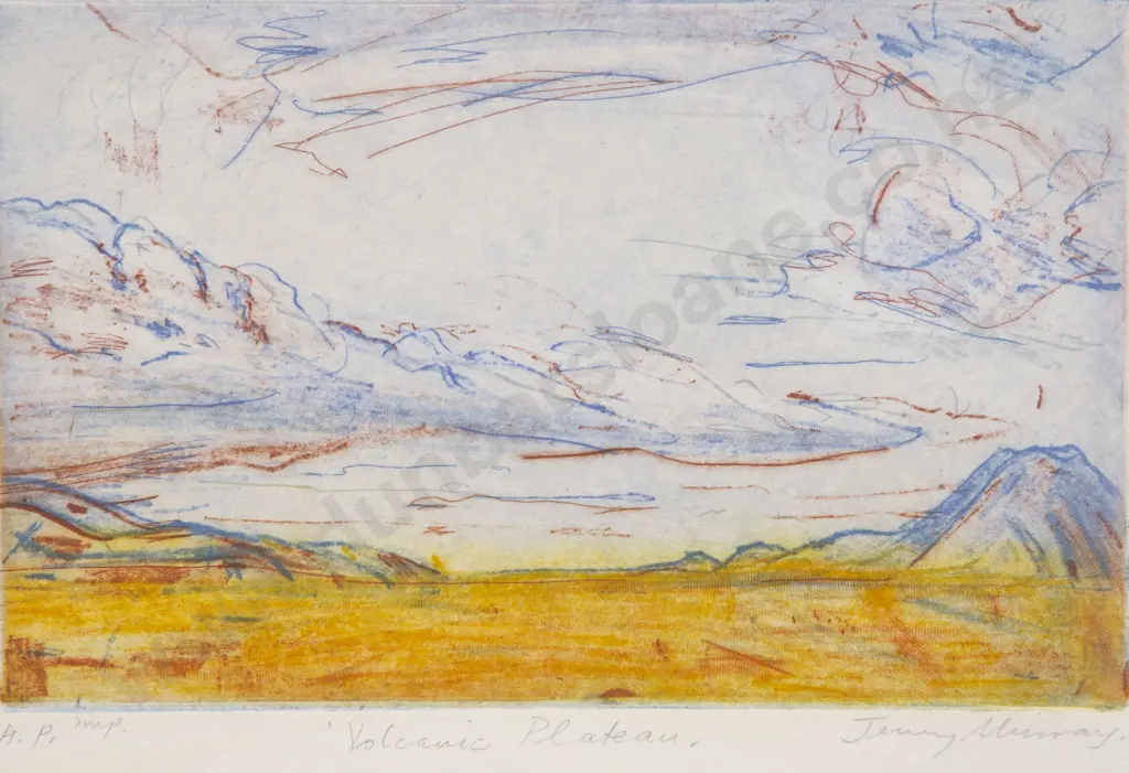 Jenny Murray (b 1948) - Volcanic Plateau Image 1++
