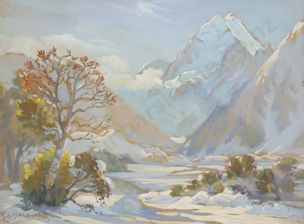 Kathleen Airini Vane (1891 - 1965) - Mt Cook Image 1++