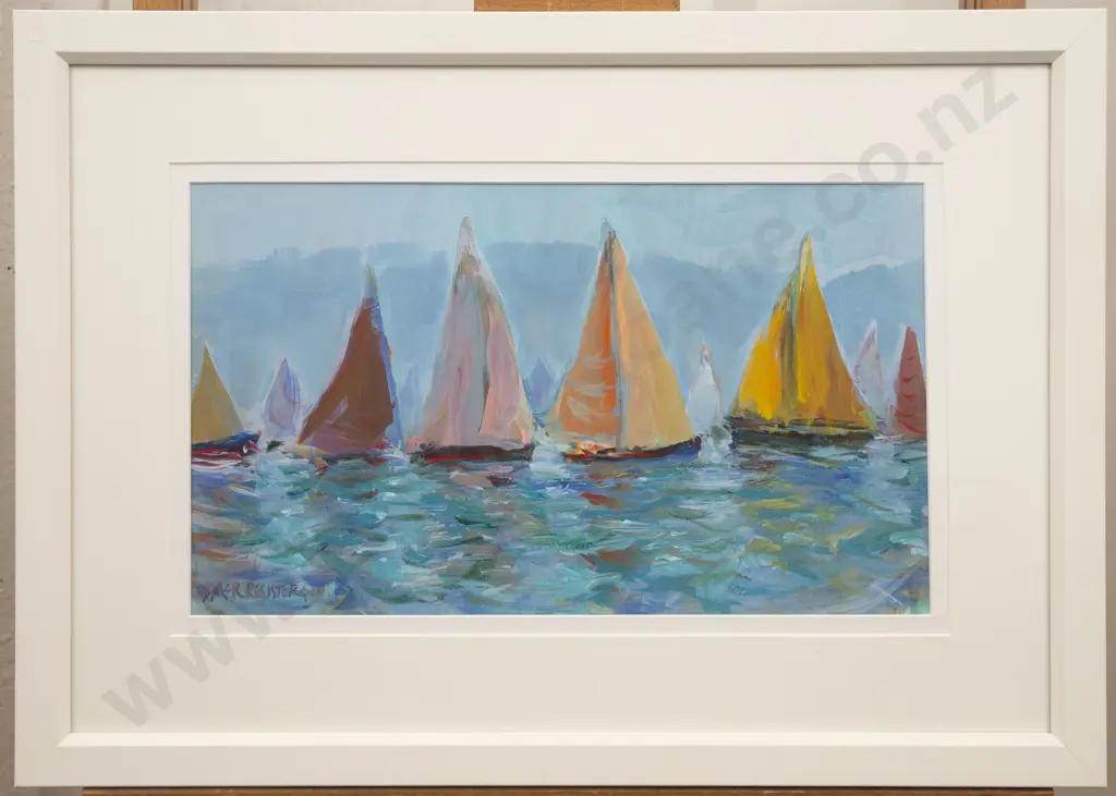 Jack Register (1936 - 2018) - Regata Day Foxton Estuary Image 1++