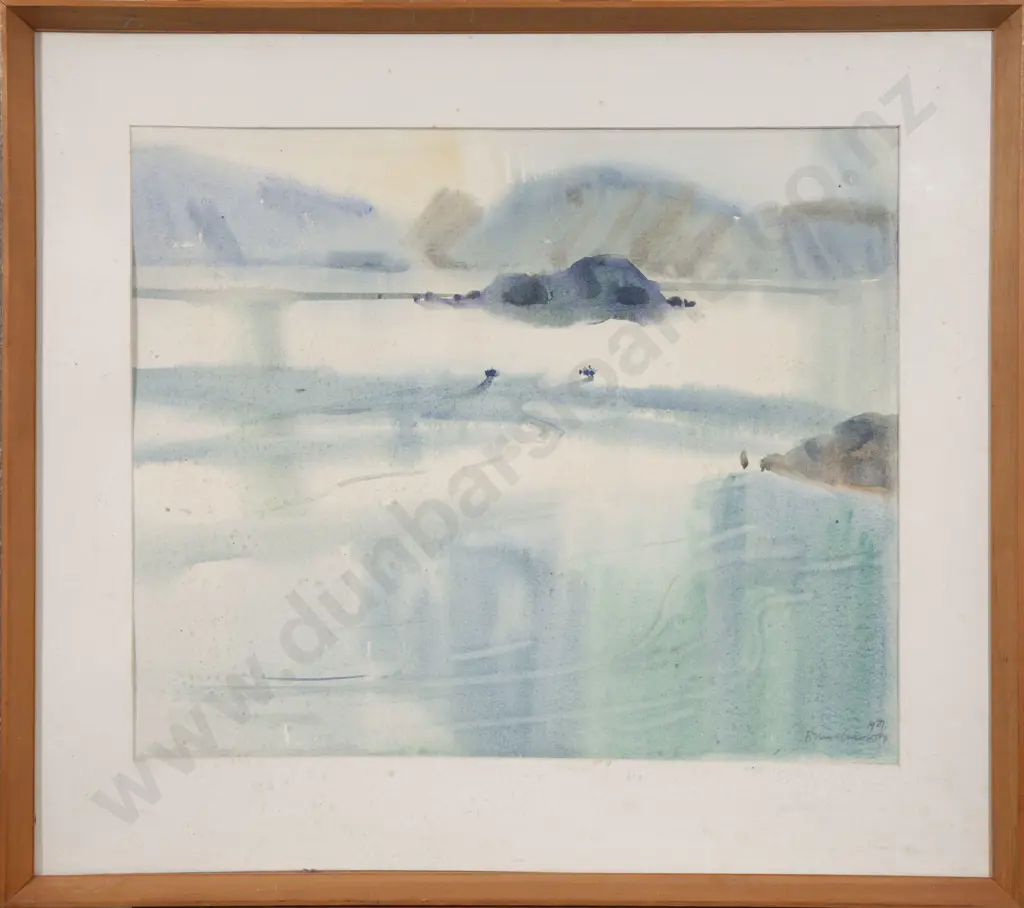Brian Carmody (1930 - 2016) - Winter Morning Wellington Harbour (a/f) Image 1++