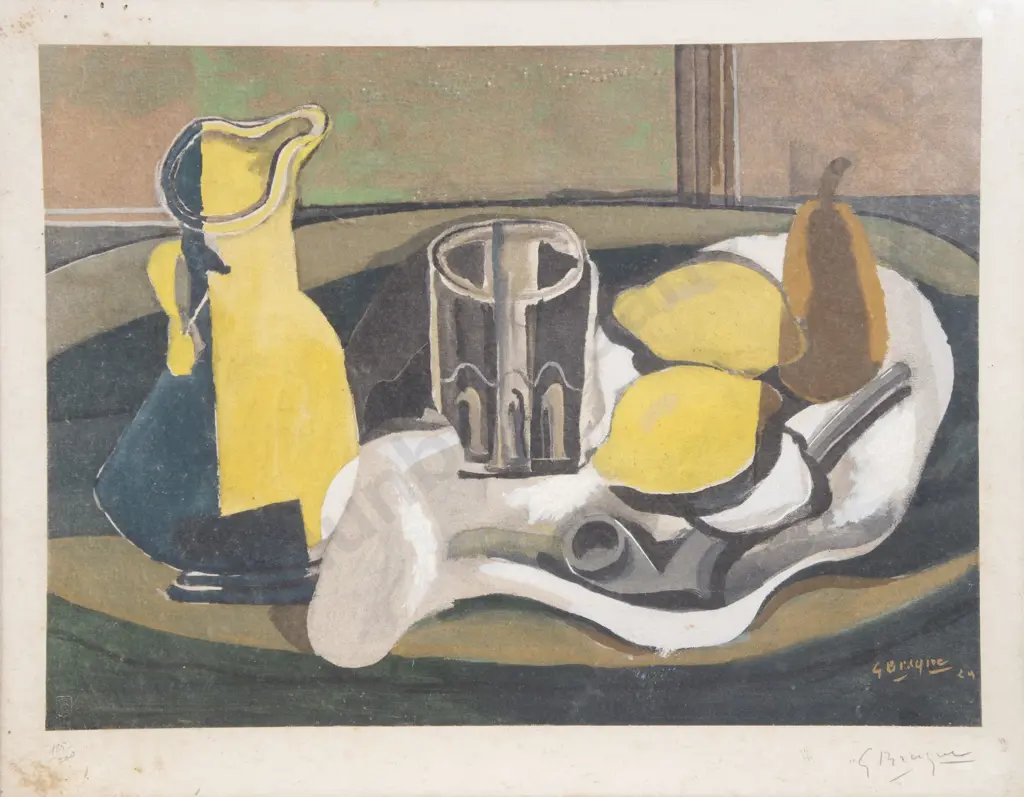 After Georges Braque (1882 - 1963) - Nature Morte Au Citrons Image 1++