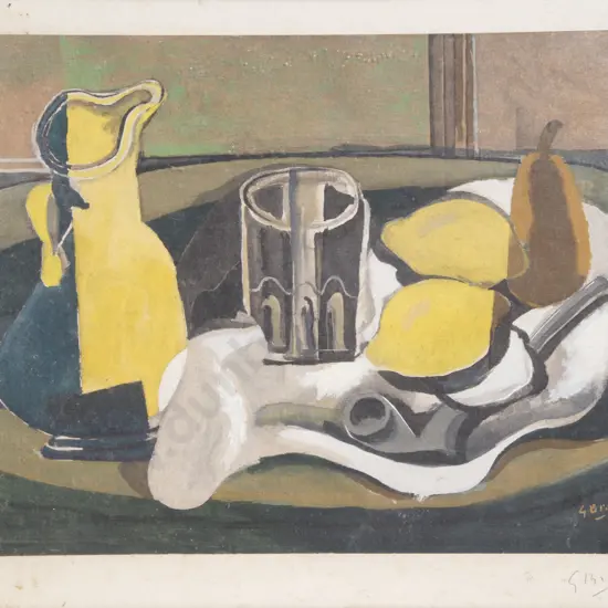 After Georges Braque (1882 - 1963) - Nature Morte Au Citrons