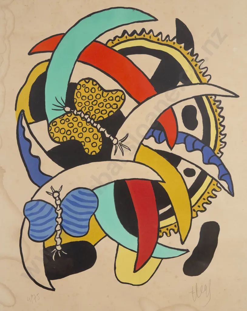 Fernand Léger (1881 - 1955) - Les Papillons Image 1++
