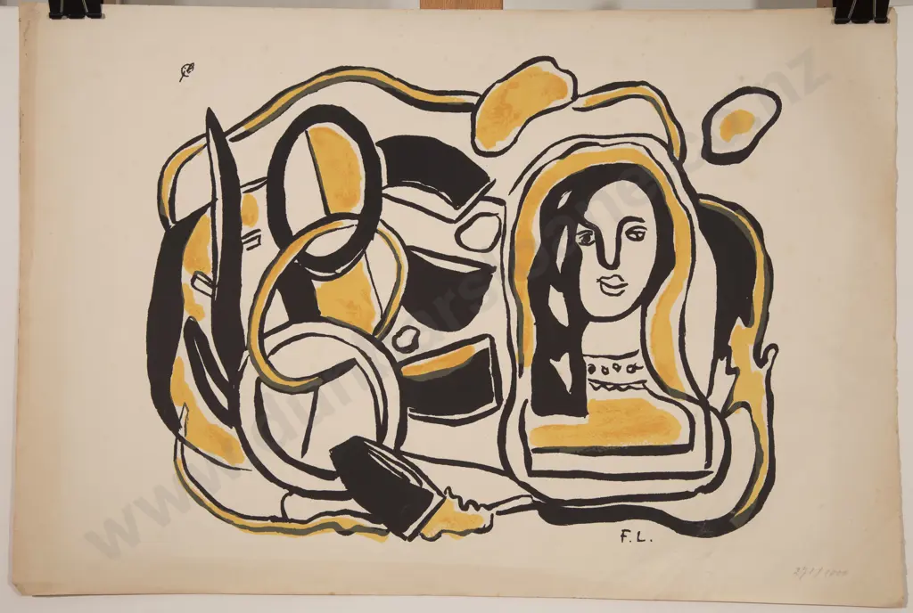 After Fernand Léger (1881 - 1955) - Femme Au Anneaux (unframed) Image 1++