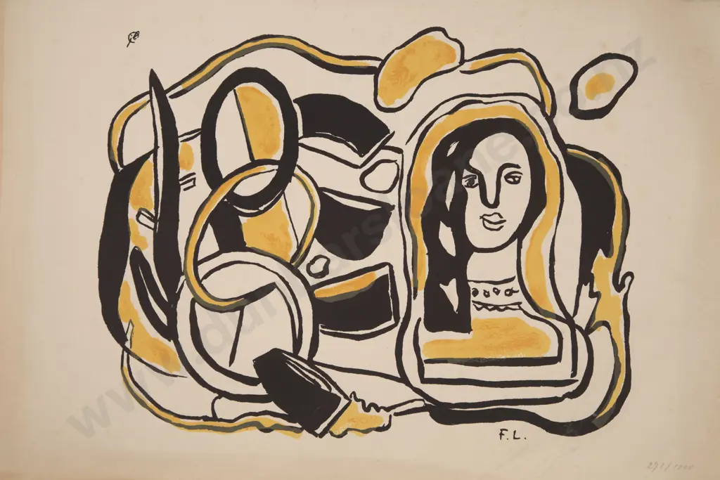 After Fernand Léger (1881 - 1955) - Femme Au Anneaux (unframed) Image 1++
