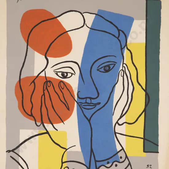 After Fernand Léger (1881 - 1955) - Télé Raie Bleue (unframed)