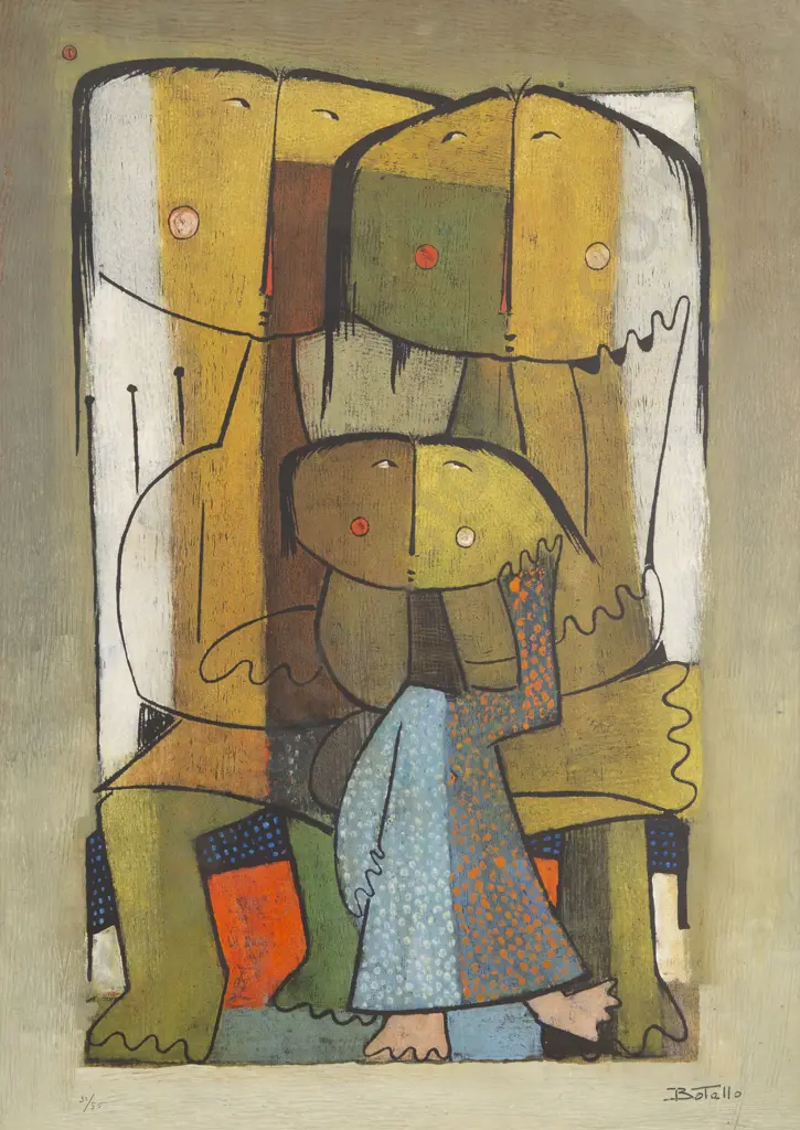 Angel Botello (Spanish/Puerto Rican 1913 -  86) - Untitled Image 1++
