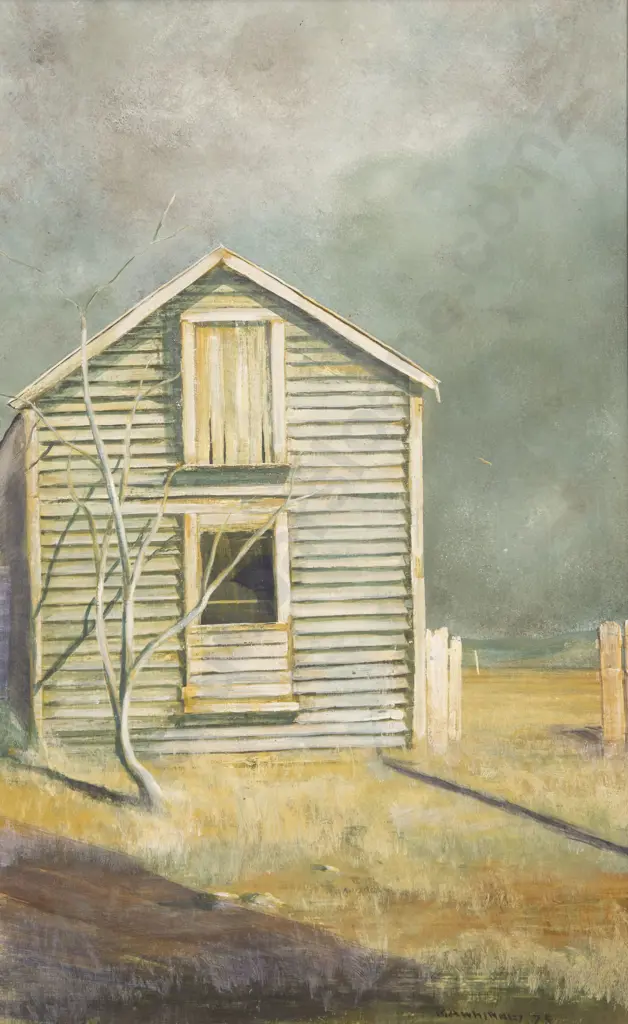 Neville Mawhinney (1928 - 2010) - Country Shed Scene Image 1++