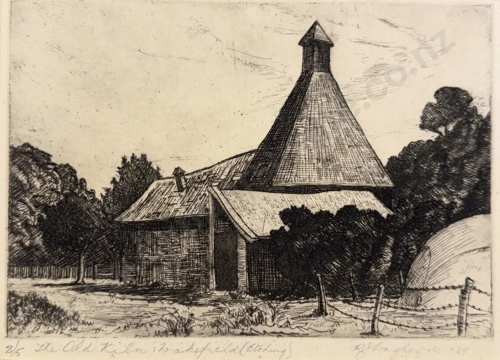 Reginald J Waghorn (1898 - 1987) - The Old Oast House Wakefield Image 1++