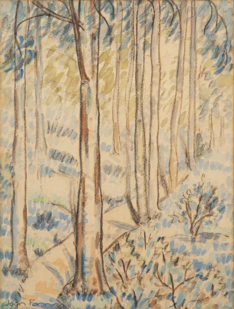 Joan Fanning (1912 - 2000) - Forest Scene Image 1++