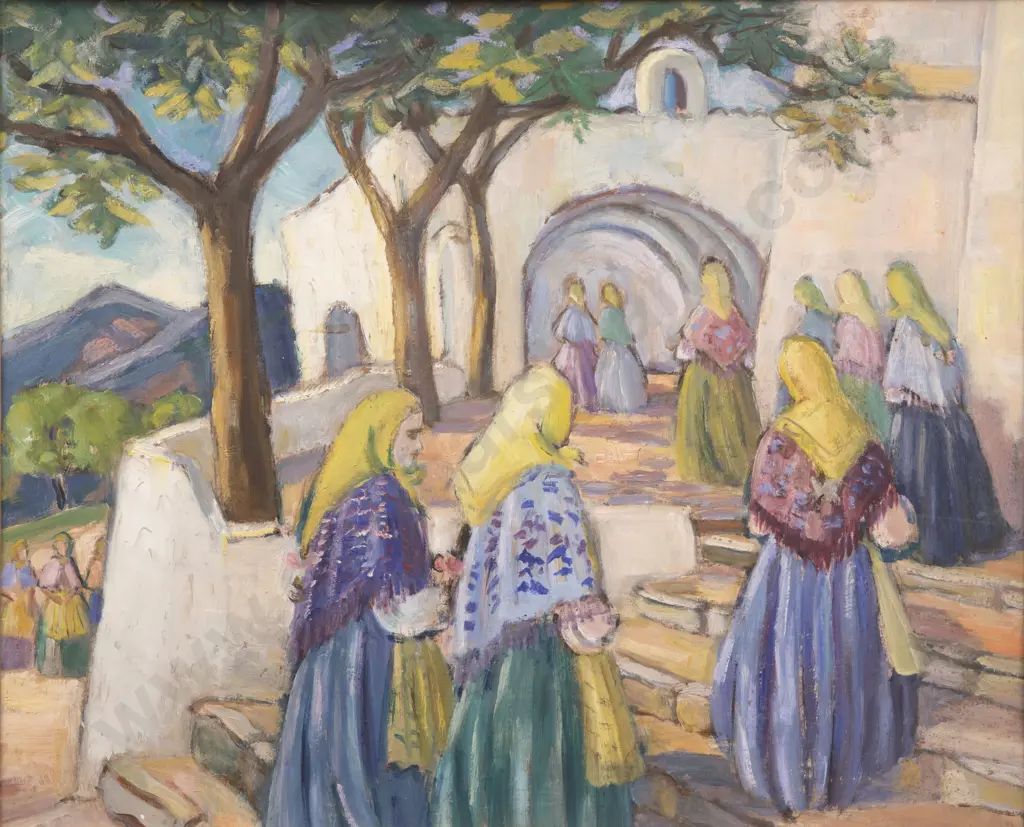 Gwen Knight (1888 - 1974) - Going to Church Image 1++