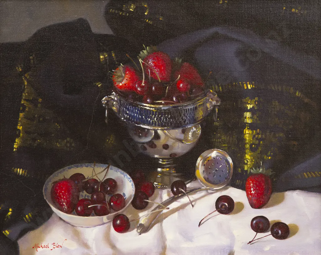Michael Blow (b 1943) - Cherries & Strawberries Image 1++