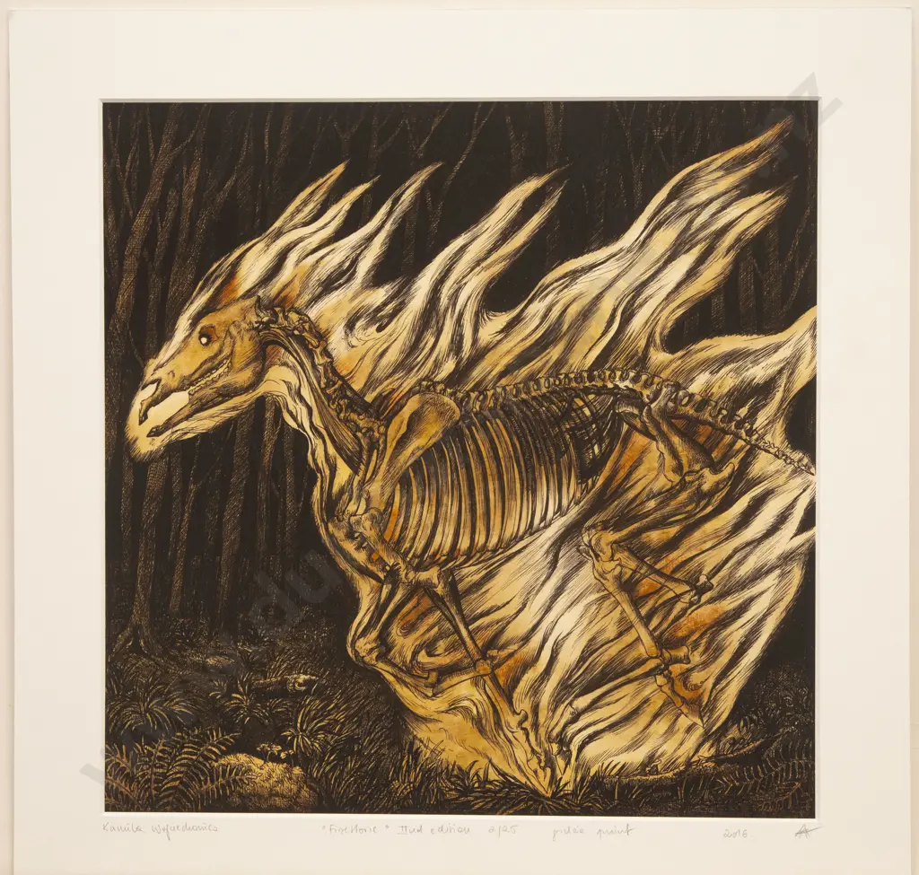 Kamila Wojciechowicz-Krauze (Polish b 1991) - Fire Horse (unframed) Image 1++