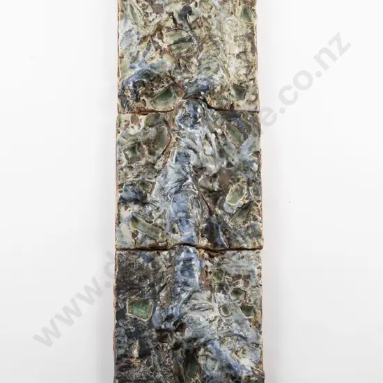 Three Earthenware and Glass Tiles