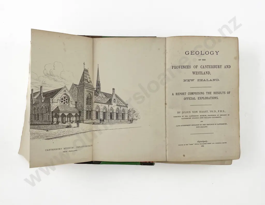 Von Haast Julius - Geology of the Provinces Of Canterbury And Westland New Zealand Image 1++