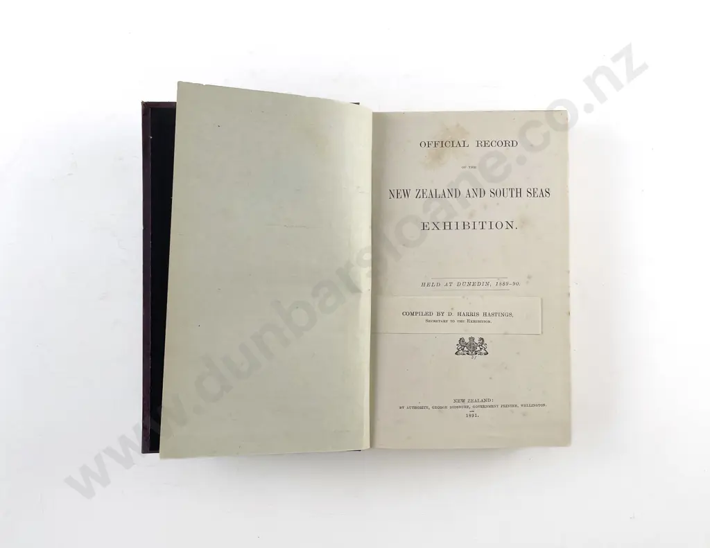 Hastings D Harris - Official Record of the New Zealand And South Seas Exhibition Image 1++