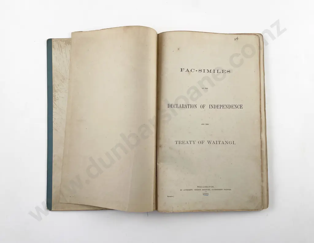(-) Fac-similes of the Declaration Of Independence and the Treaty Of Waitangi Image 1++
