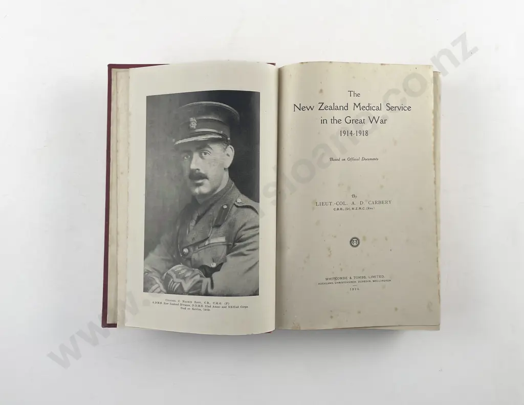 Carbery Lieut-Col A D - The New Zealand Medical Service in the Great War 1014-1918 Image 1++