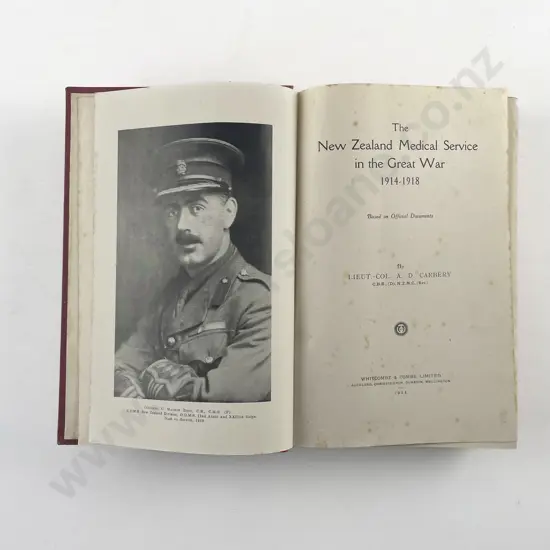 Carbery Lieut-Col A D - The New Zealand Medical Service in the Great War 1014-1918