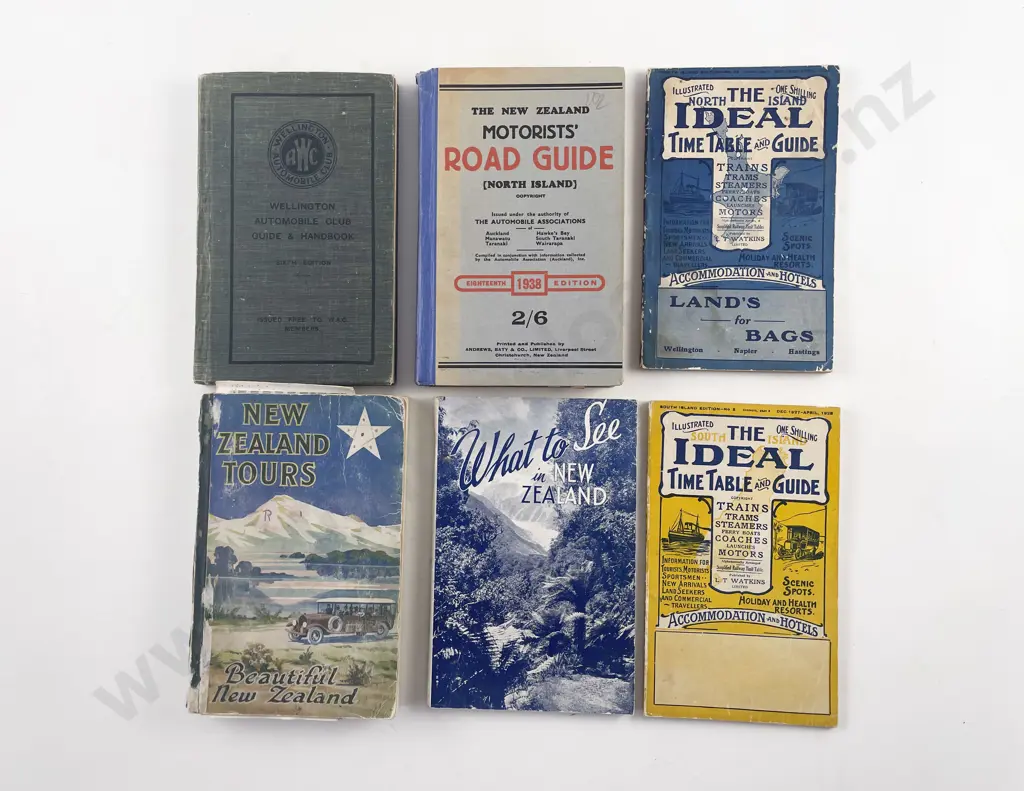 6 Vintage NZ Travel Books & Motorists Guides Image 1++