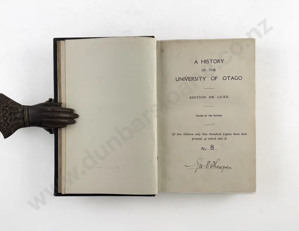 Thompson G E - A History of the University Of Otago 1869-1919 Image 1++