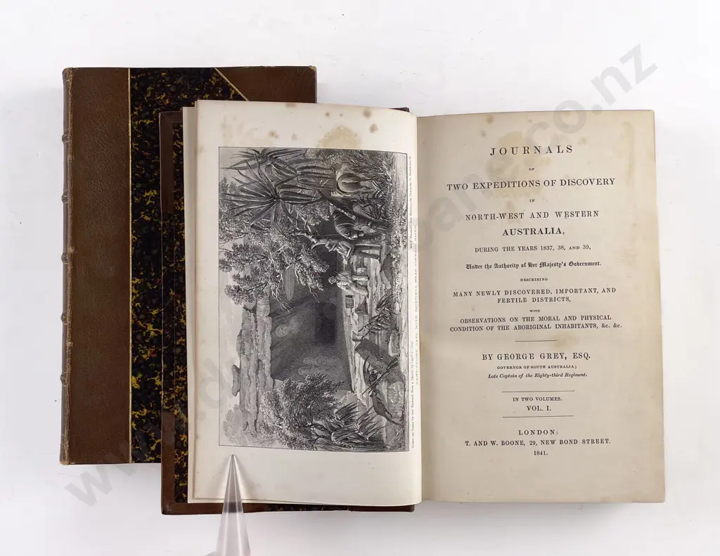 Grey, George, Journals of Two Expeditions Of Discovery of North-West And Western Australia (2 Vols) Image 1++