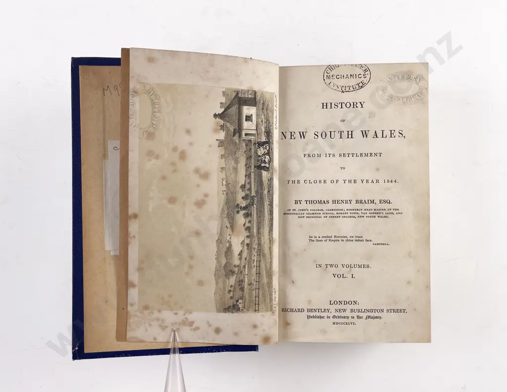 Braim Thomas Henry - History Of New South Wales (2 Vols in 1) Image 1++