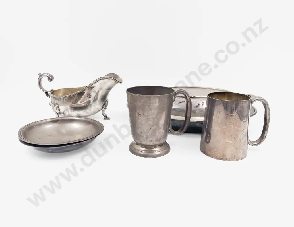 S/P Sauceboat Two Half Pint Mugs Two Coin Dishes & Entree Dish Image 1++