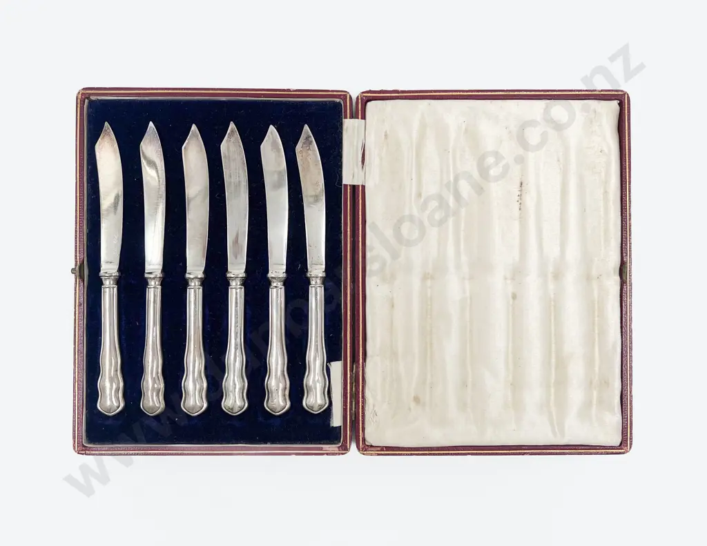 Cased Set of Six S/S Handled Fish Knives Image 1++