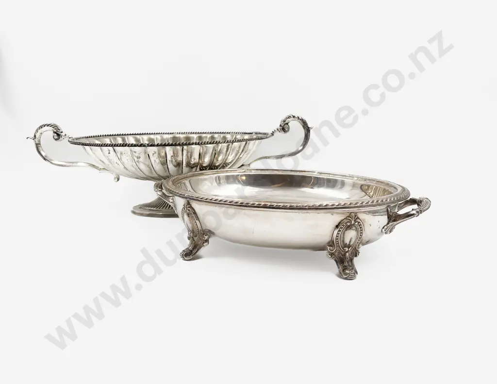 Two S/P Footed Serving Dishes Image 1++
