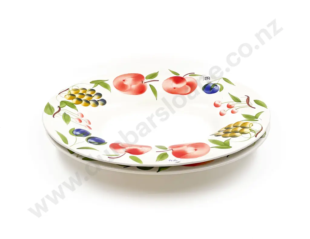 Pair of Italian Ceramic Serving Platters & Large Decorative Vase Image 1++